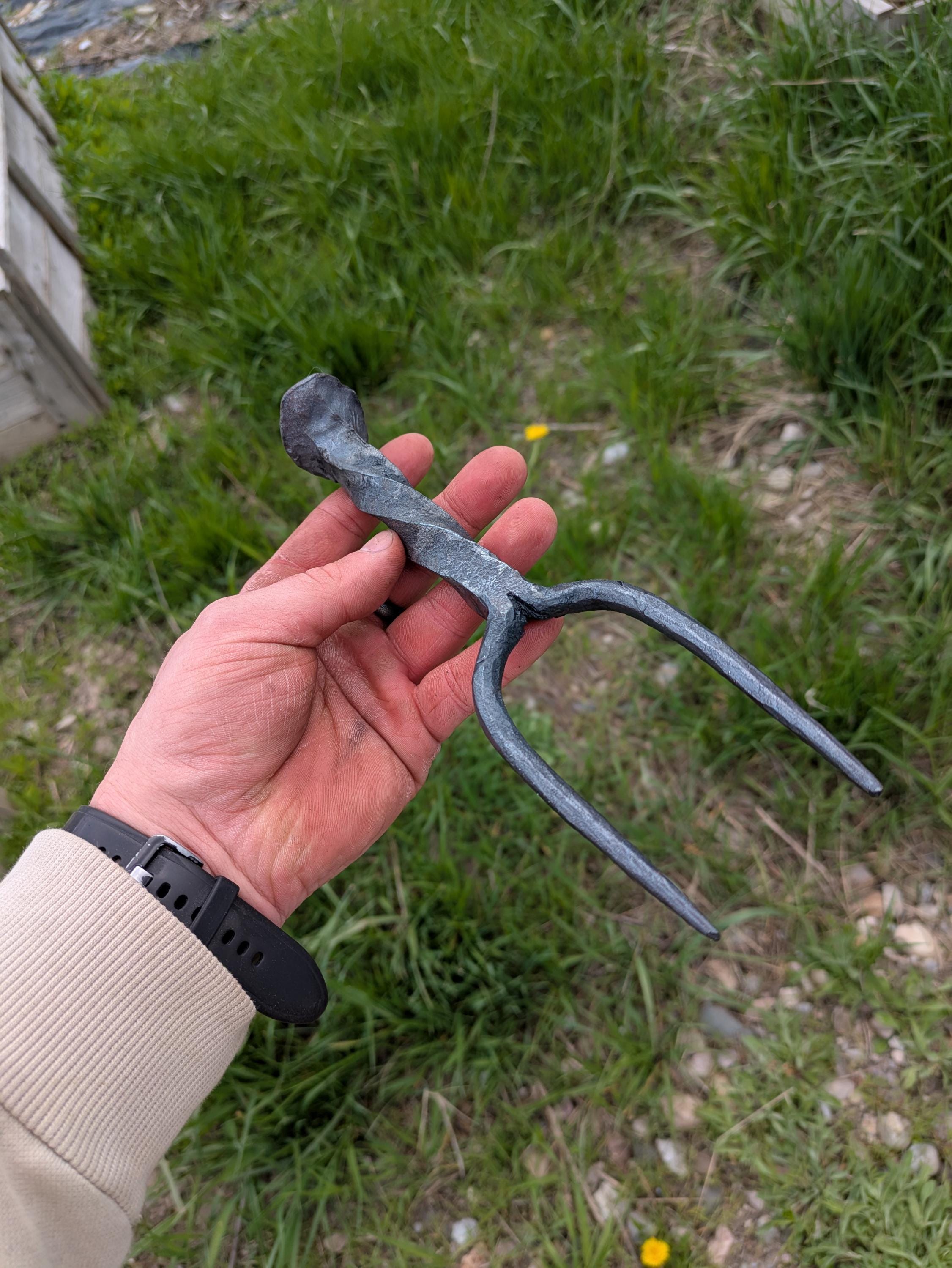 Hand forged steak fork