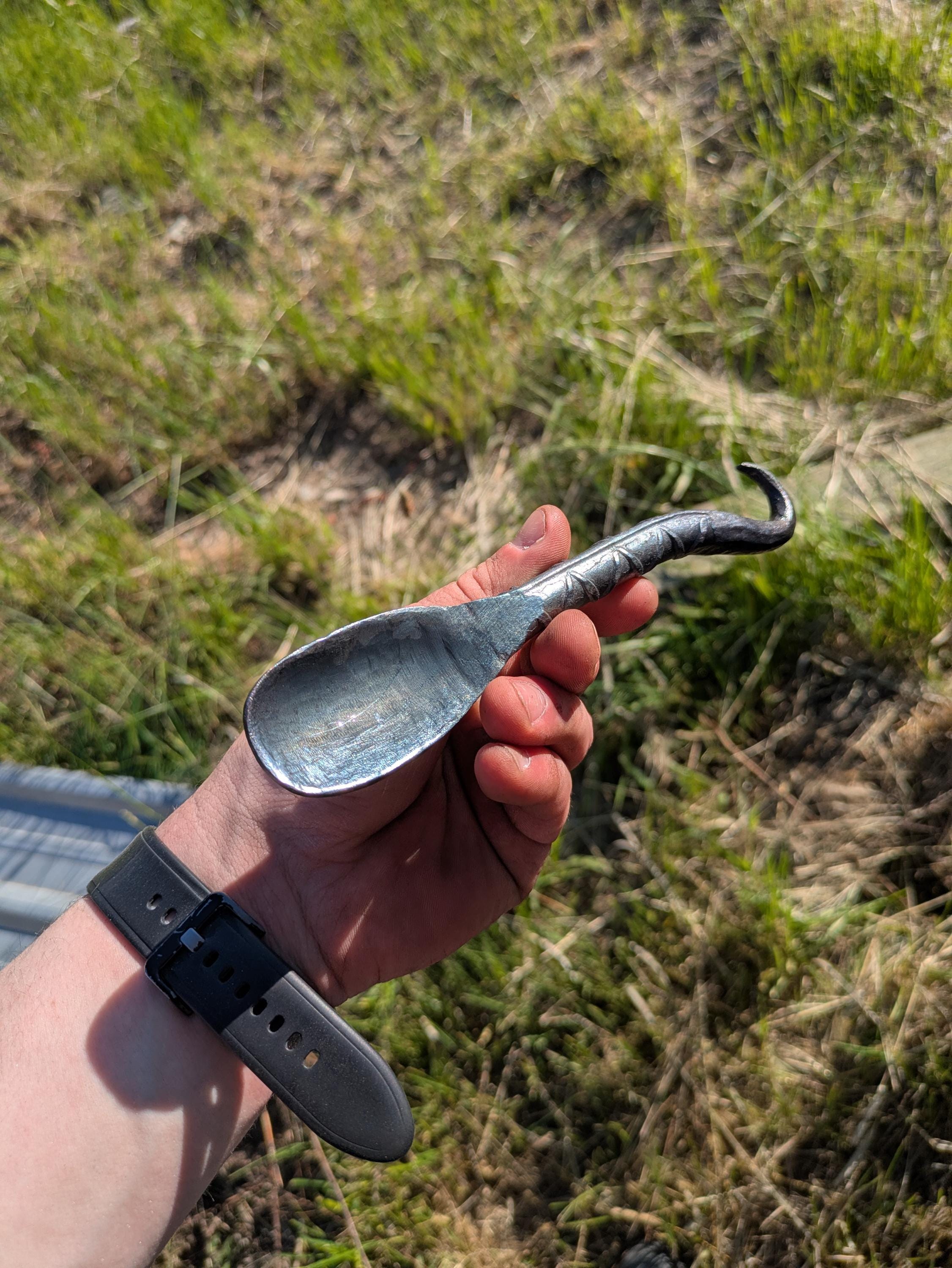 Hand Forged Blacksmith's Viking Rebar Spoon