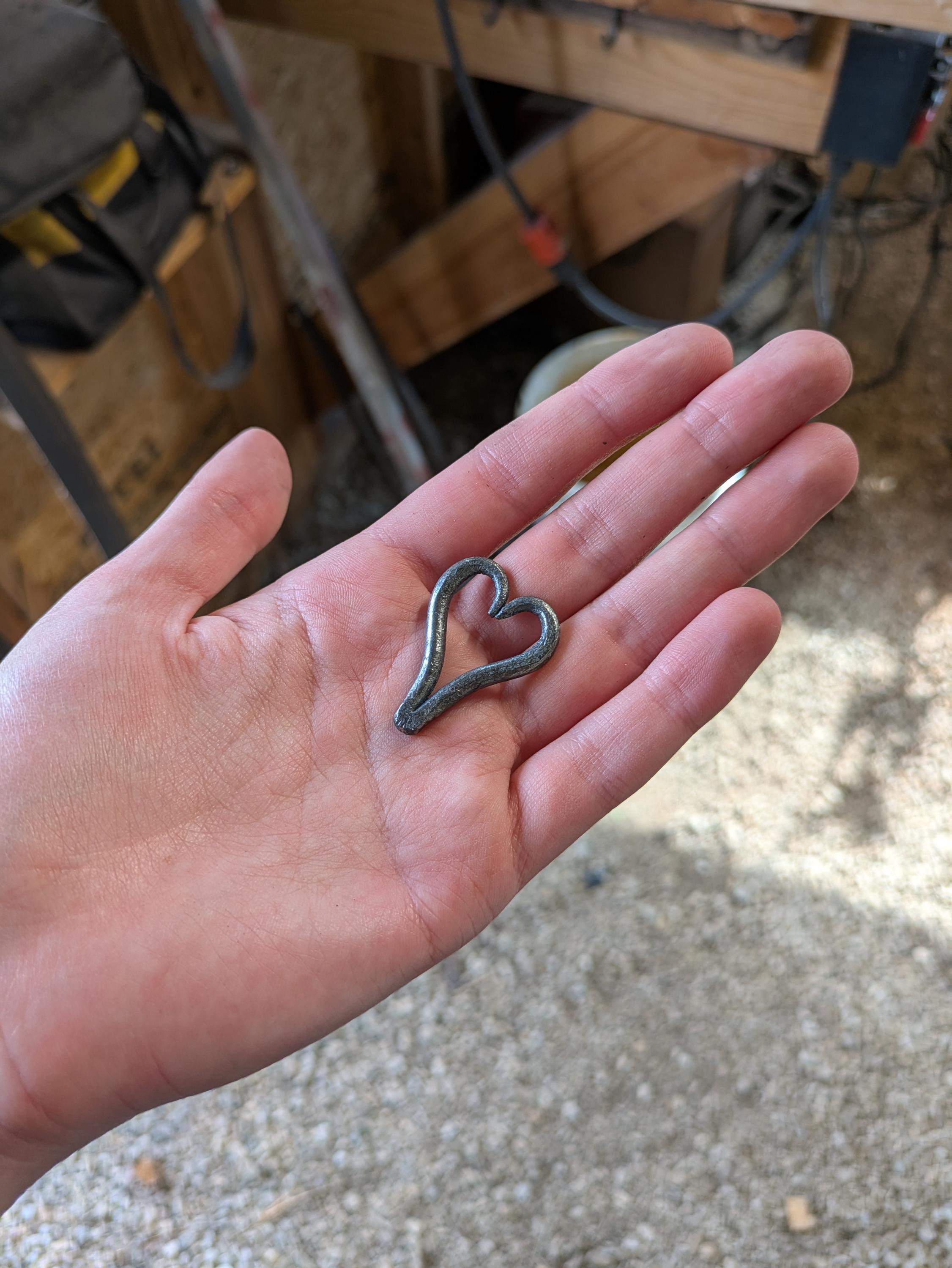 Hand Forged Heart Keychain