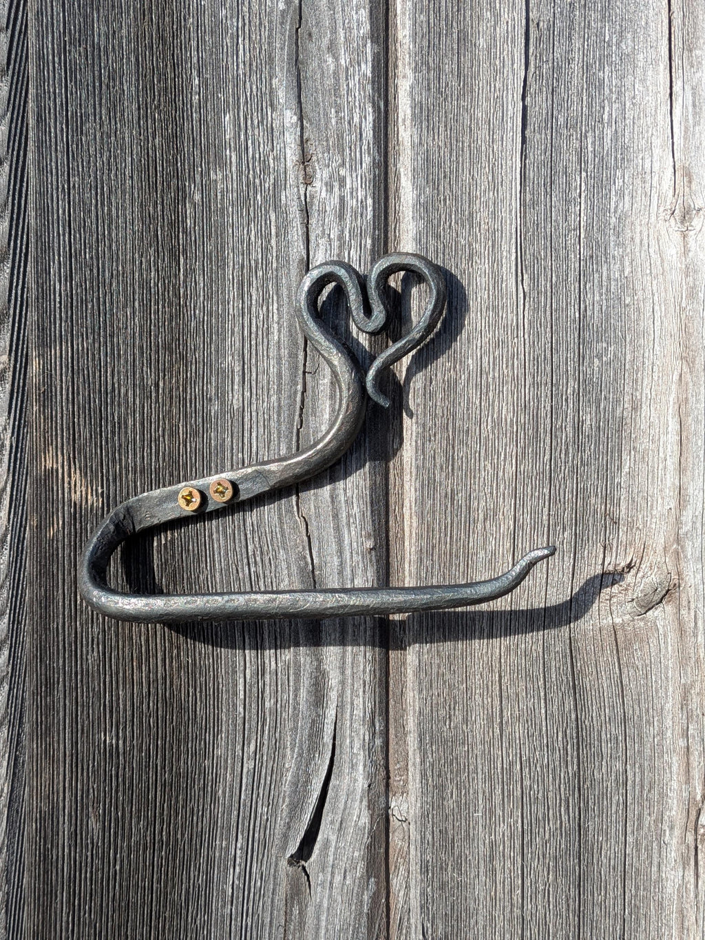 Hand Forged Towel Holder Blacksmith With Heart