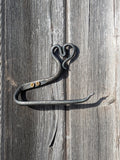 Hand Forged Towel Holder Blacksmith With Heart