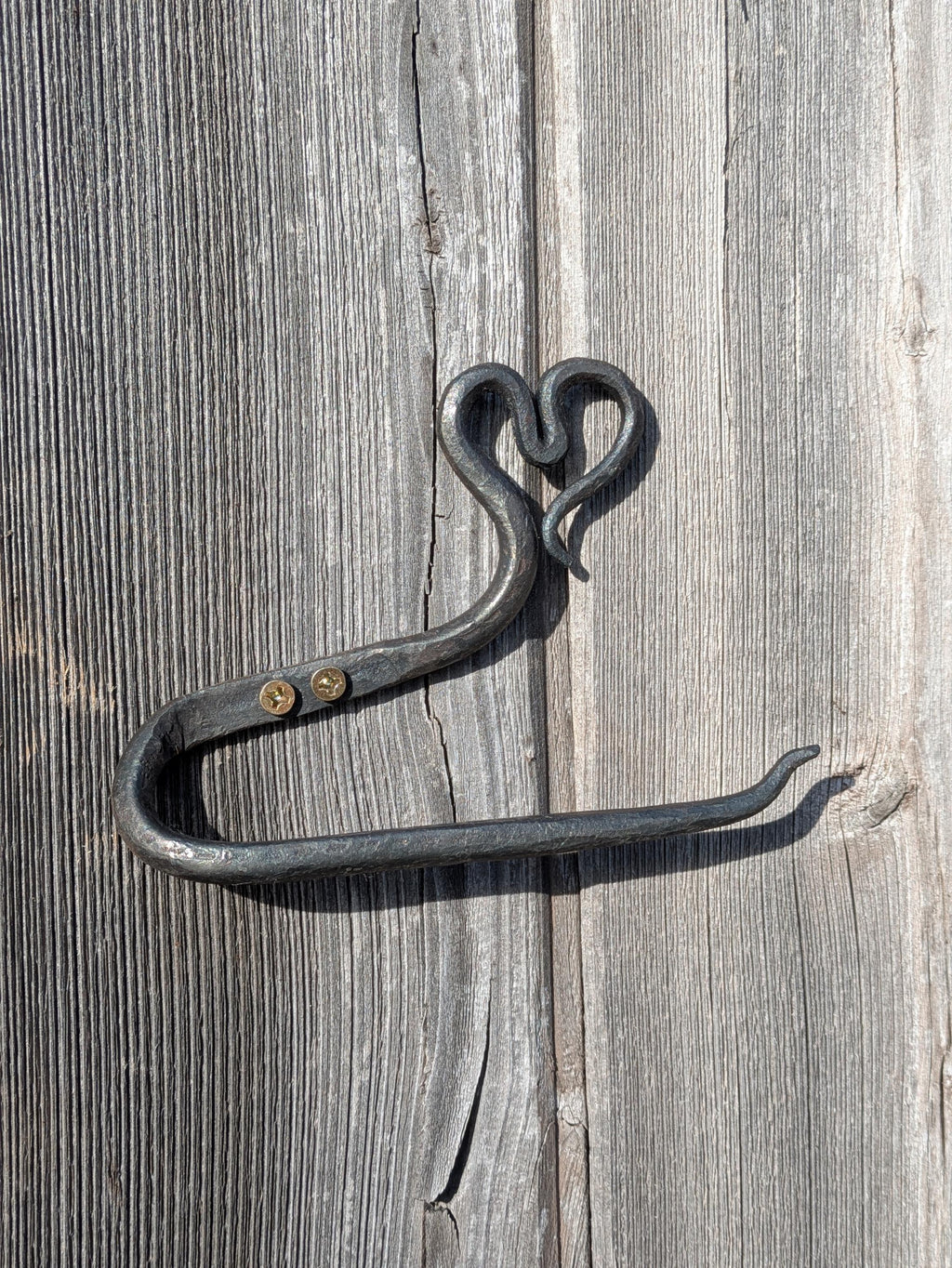 Hand Forged Towel Holder Blacksmith With Heart