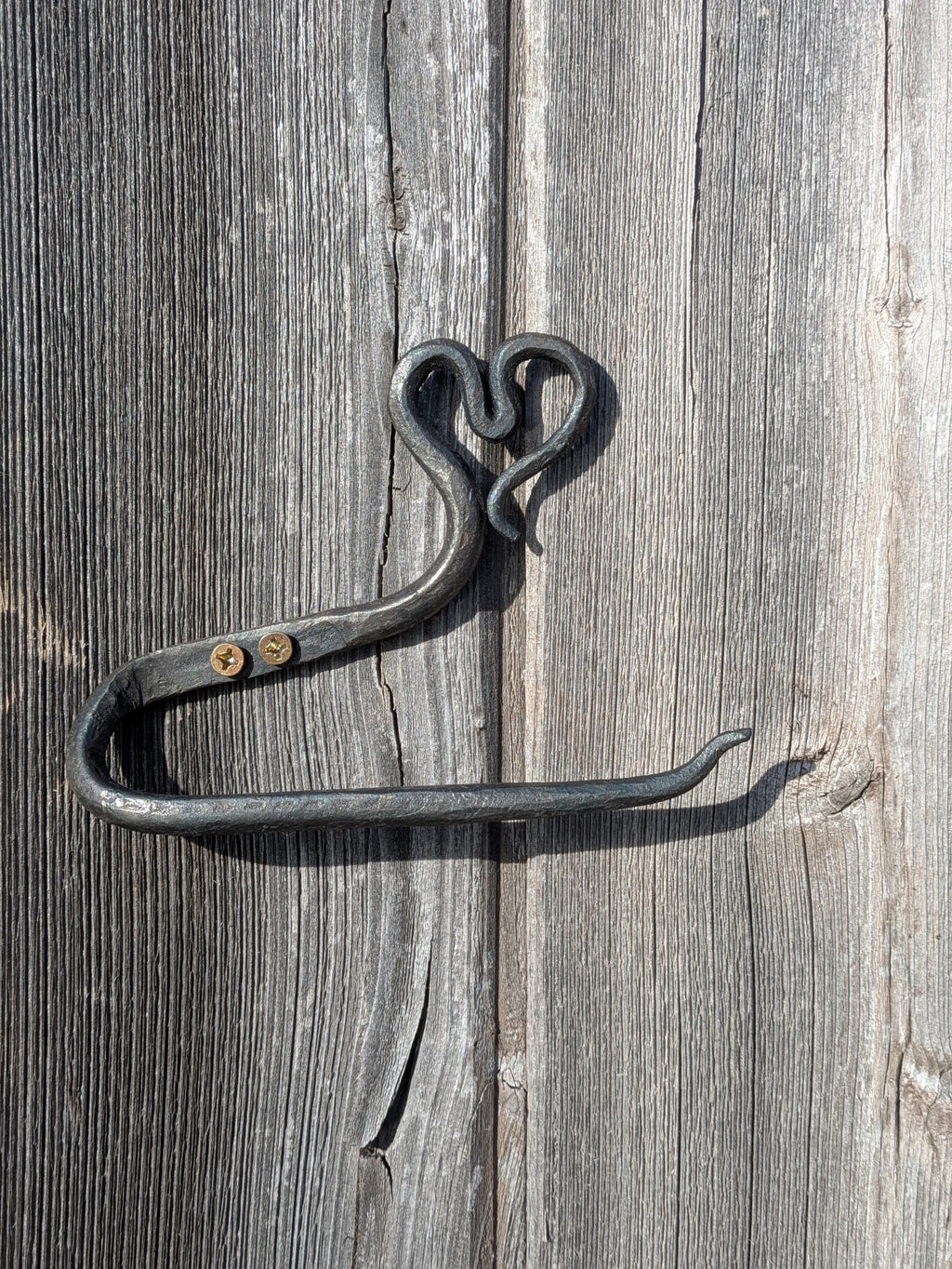 Hand Forged Towel Holder Blacksmith With Heart